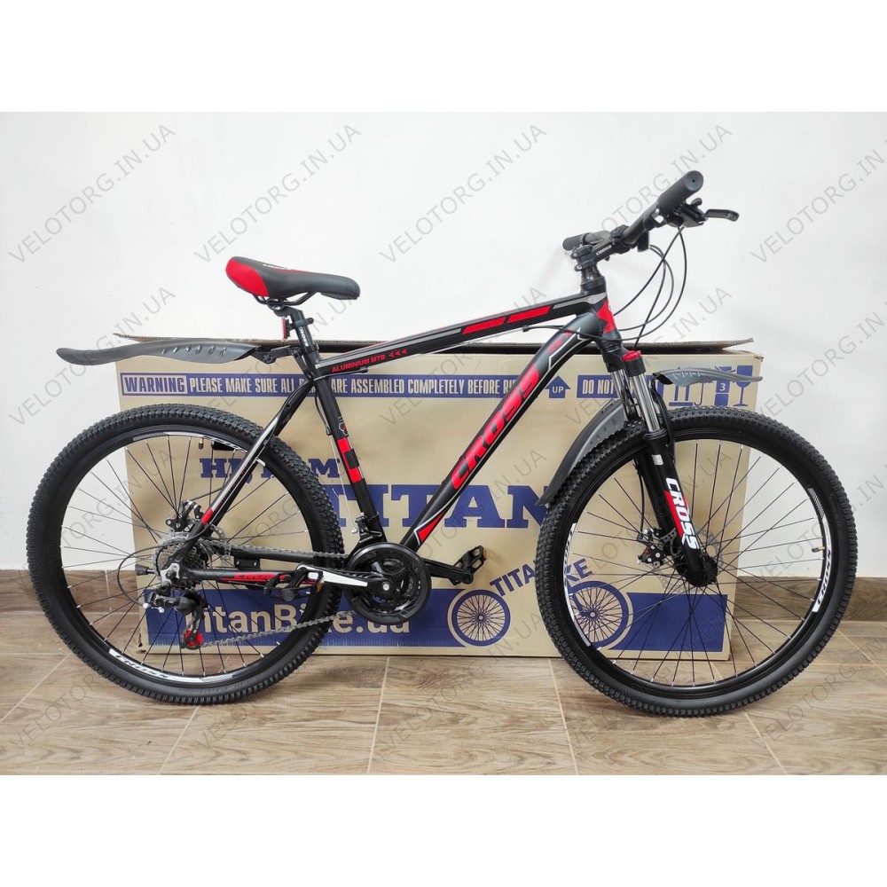 Купити Велосипед Cross Hunter 27,5 Рама-20 black-red чорно